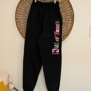 Hall Of Fame black jogger sweatpants size xsmall
